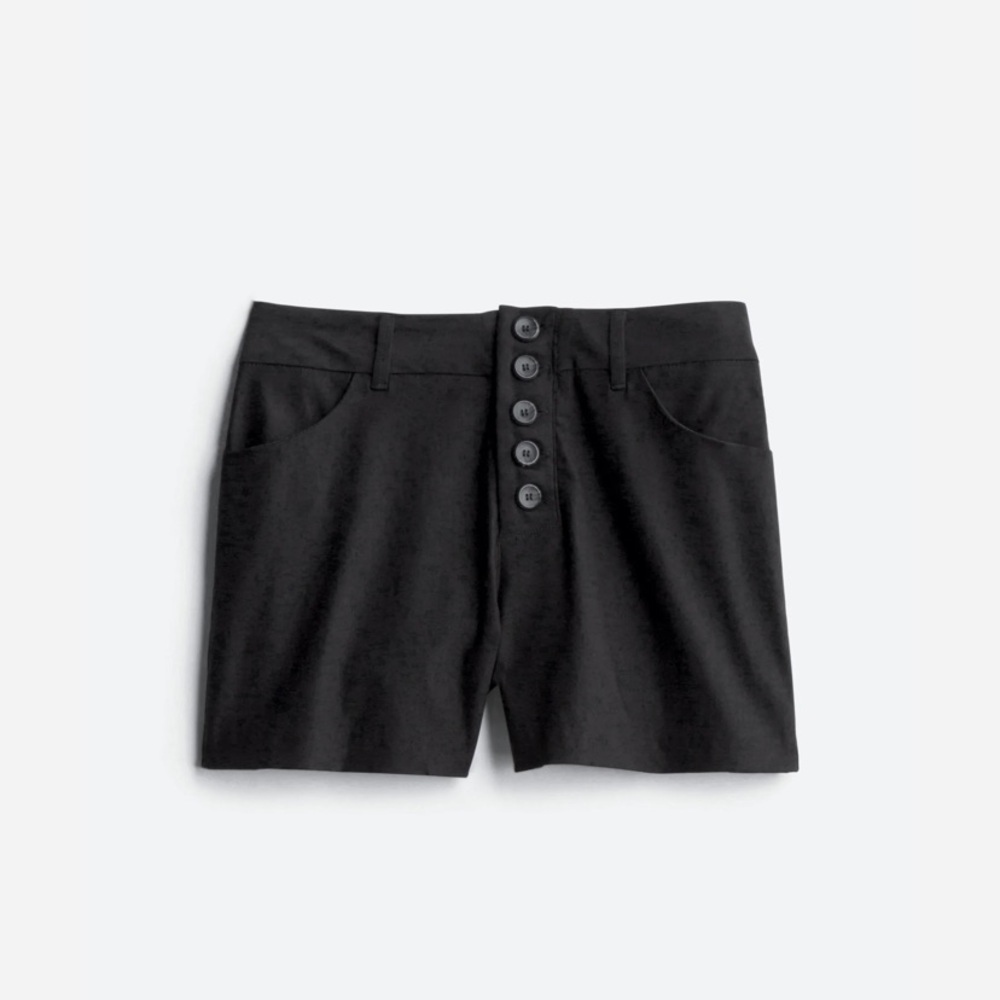 Violets and Roses high waisted button fly black dressy shorts